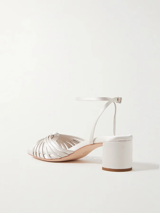 Loeffler Randall - Olivia Knotted Satin Sandals - Ivory - Image 3