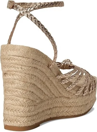 Loeffler Randall Pamela Mignon Knot Wedge Women's Shoes Champagne/Natural : 6.5 B - Medium, Leather - Image 4