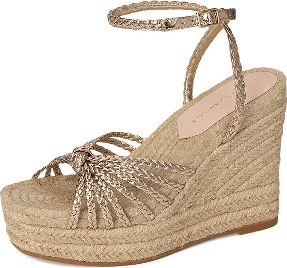 Loeffler Randall Pamela Mignon Knot Wedge Women's Shoes Champagne/Natural : 6.5 B - Medium, Leather - Image 5