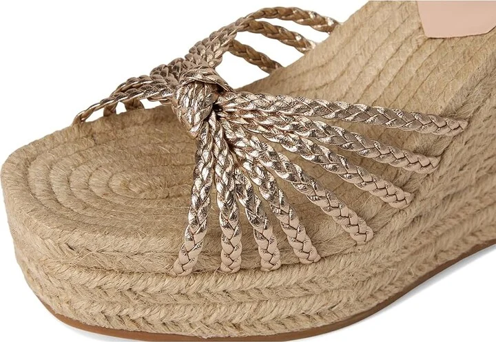 Loeffler Randall Pamela Mignon Knot Wedge Women's Shoes Champagne/Natural : 6.5 B - Medium, Leather - Image 7