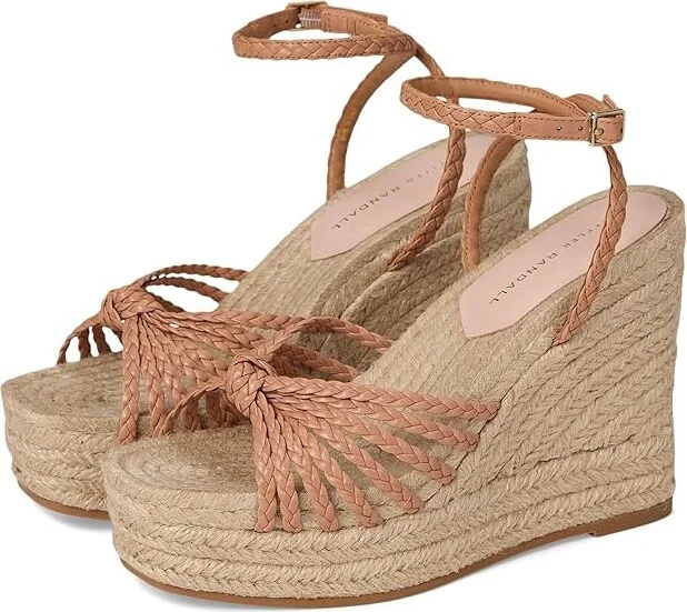 Loeffler Randall Pamela Mignon Knot Wedge Women's Shoes Dune/Natural : 10 B - Medium, Leather