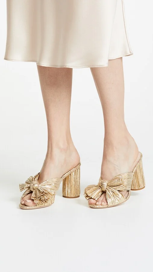 Loeffler Randall Penny Pleated Bow Sandals - Image 3