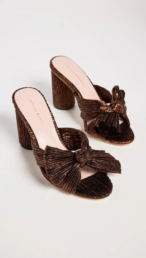 Loeffler Randall Penny Pleated Knot Mules - Image 4