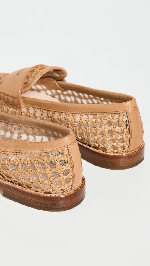 Loeffler Randall Rachel Crochet Raffia Loafers - Image 5
