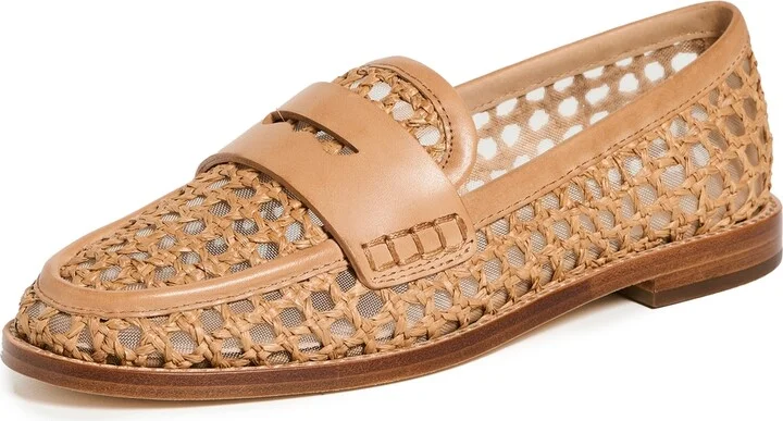 Loeffler Randall Rachel Crochet Raffia Loafers