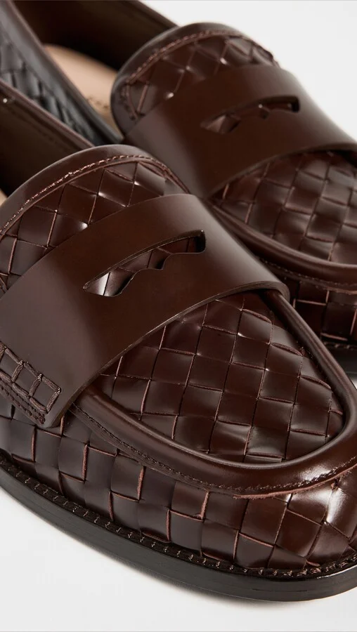 Loeffler Randall Rachel Woven Leather Loafers - Image 2