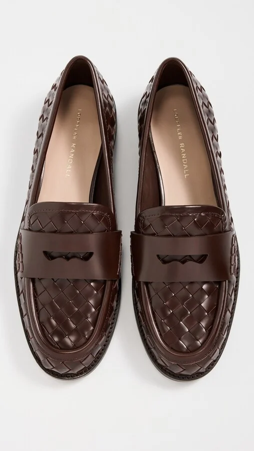 Loeffler Randall Rachel Woven Leather Loafers - Image 3