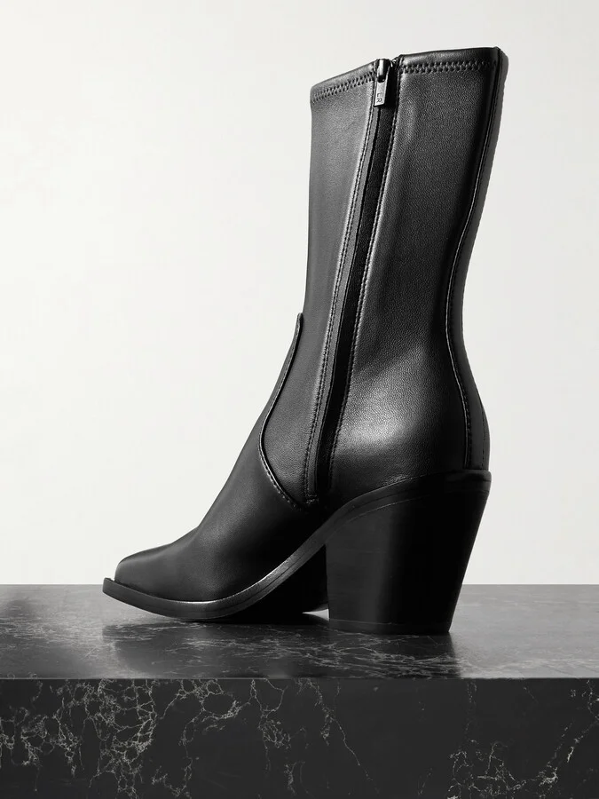 Loeffler Randall - Reese Leather Ankle Boots - Black - Image 3