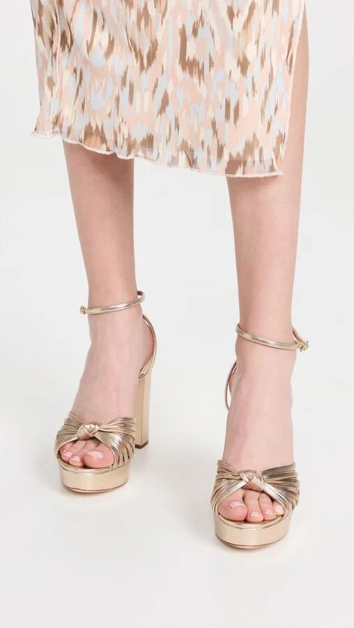 Loeffler Randall Rivka Leather Knot Platform Sandals - Image 2