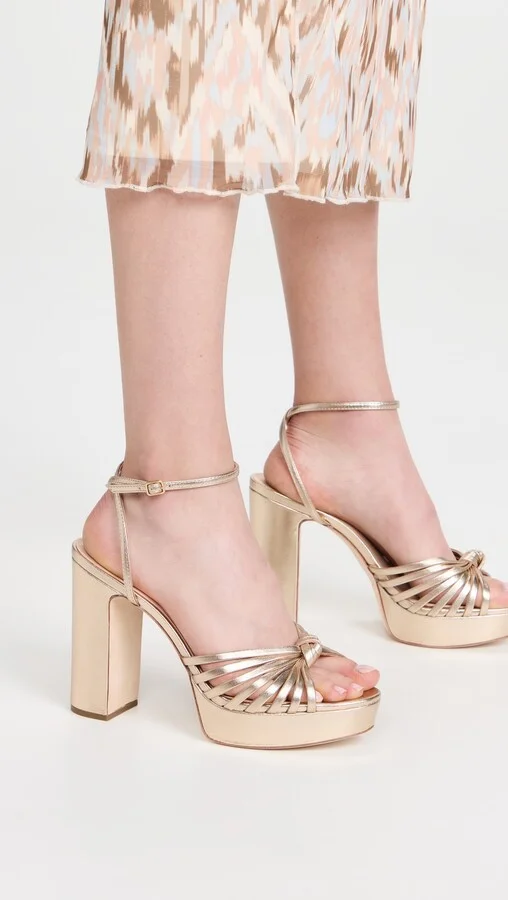 Loeffler Randall Rivka Leather Knot Platform Sandals - Image 3
