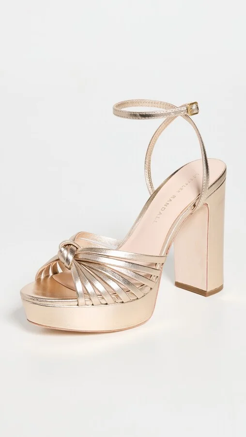 Loeffler Randall Rivka Leather Knot Platform Sandals - Image 4