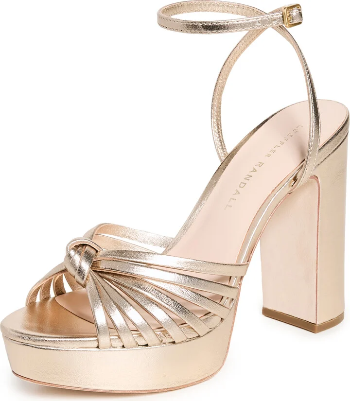 Loeffler Randall Rivka Leather Knot Platform Sandals