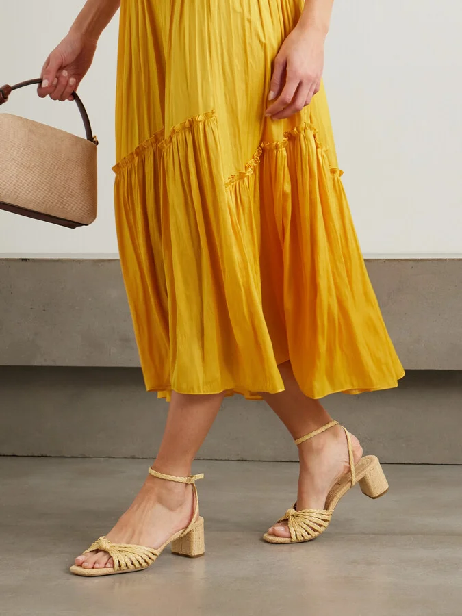 Loeffler Randall - Riya Knotted Raffia Sandals - Neutrals - Image 2
