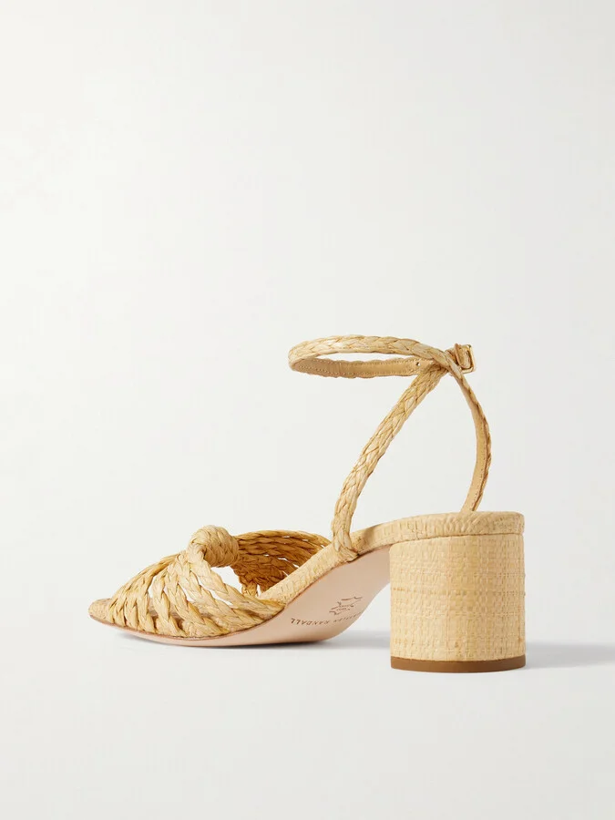Loeffler Randall - Riya Knotted Raffia Sandals - Neutrals - Image 3