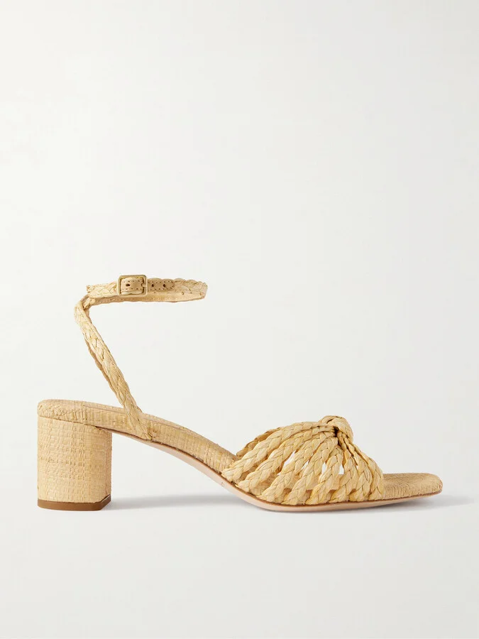 Loeffler Randall - Riya Knotted Raffia Sandals - Neutrals