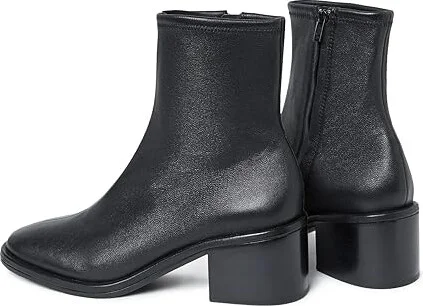Loeffler Randall Roxy Stretch Ankle Bootie With Block Heel Women's Boots Black : 11 B - Medium, Leather - Image 2
