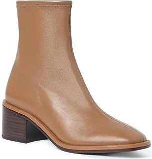 Loeffler Randall Roxy Stretch Ankle Bootie With Block Heel Women's Boots Safari : 5.5 B - Medium, Leather - Image 3
