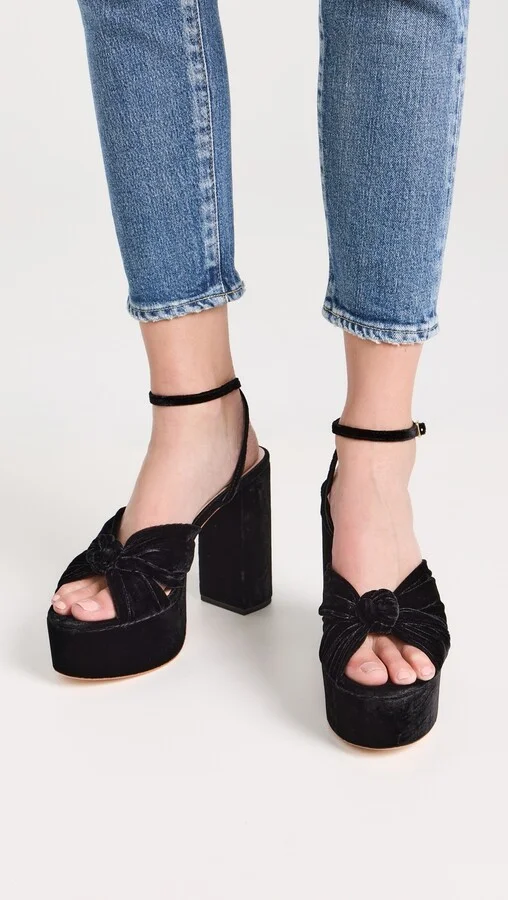 Loeffler Randall Roz Knot Platform Sandals - Image 2