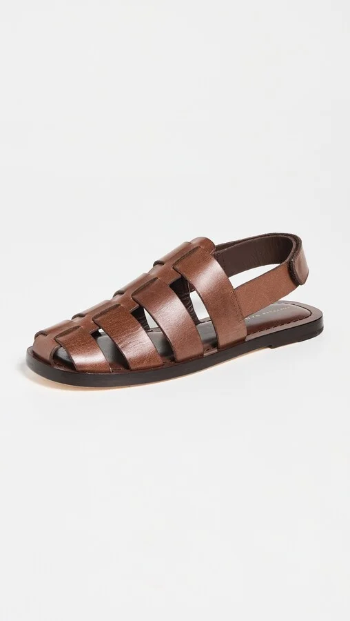 Loeffler Randall Sawyer Leather Caged Flat Sandals - Image 2