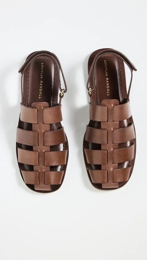 Loeffler Randall Sawyer Leather Caged Flat Sandals - Image 4