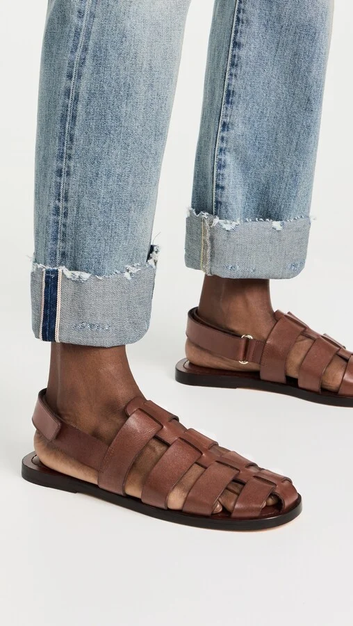 Loeffler Randall Sawyer Leather Caged Flat Sandals - Image 5