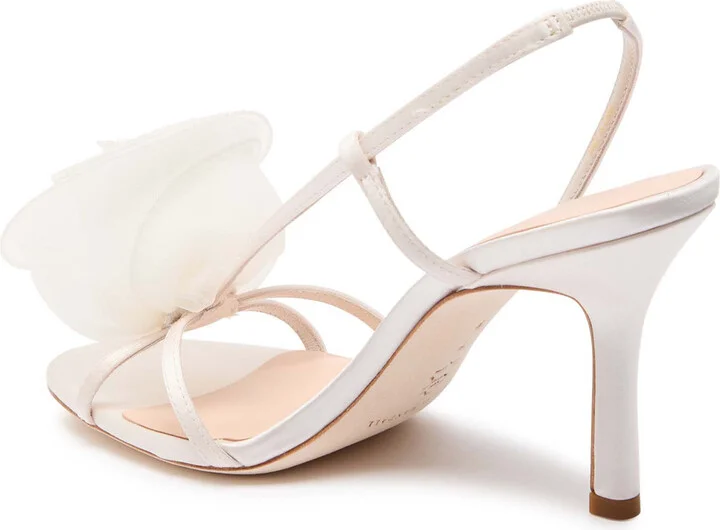 Loeffler Randall Steph 100 Floral-appliquéd Satin Sandals - Image 2