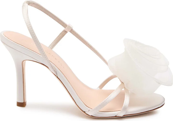 Loeffler Randall Steph 100 Floral-appliquéd Satin Sandals