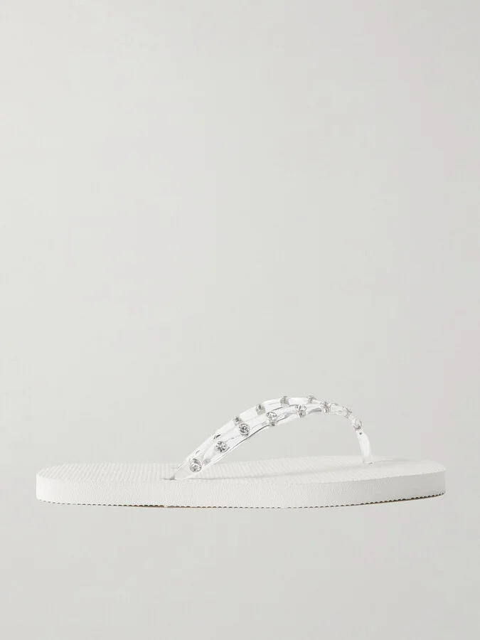 Loeffler Randall - Taryn Crystal-embellished Pvc Sandals - Off-white