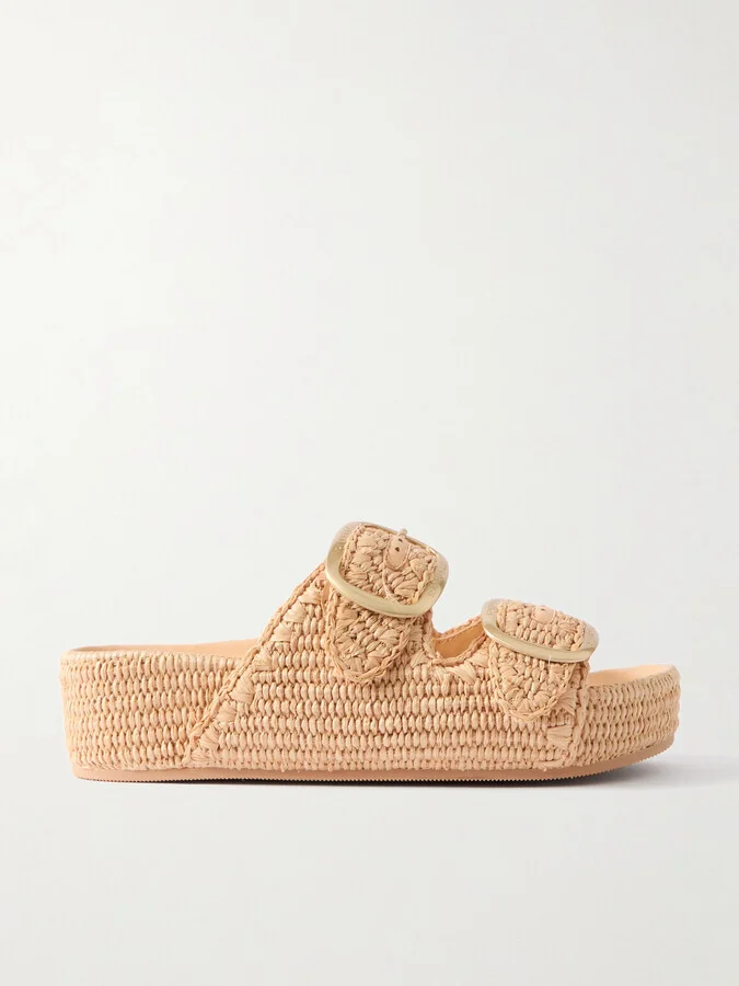Loeffler Randall - Theo Raffia Sandals - Neutrals