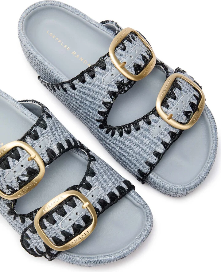 Loeffler Randall Theo Raffia Sliders - Image 3
