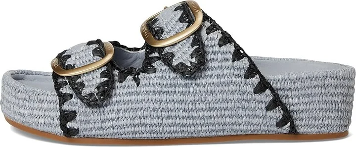 Loeffler Randall Theo Two Band Sandals Women's Wedge Shoes Light Blue/Black : 9 B - Medium, Synthetic - Image 6