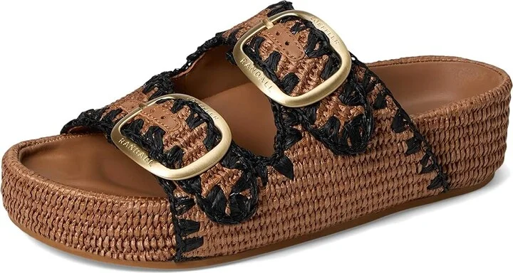 Loeffler Randall Theo Two Band Sandals Women's Wedge Shoes Light Blue/Black : 9 B - Medium, Synthetic - Image 11