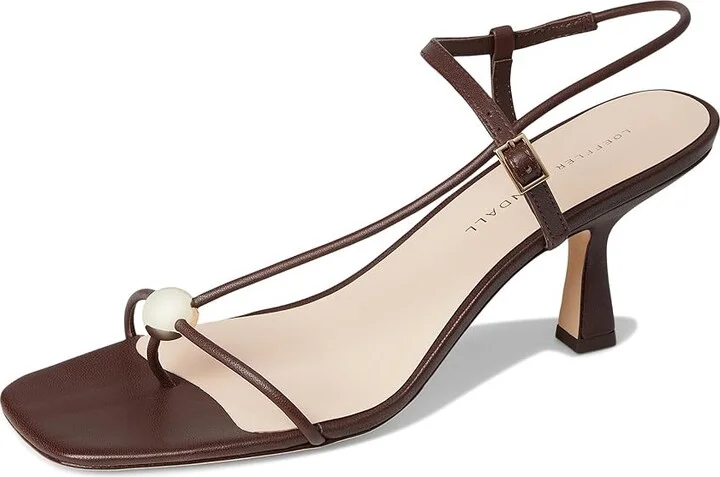 Loeffler Randall Triana Strappy Mid-heel Sandals With Ball Women's Wedge Shoes Espresso : 5.5 B - Medium, Leather - Image 5