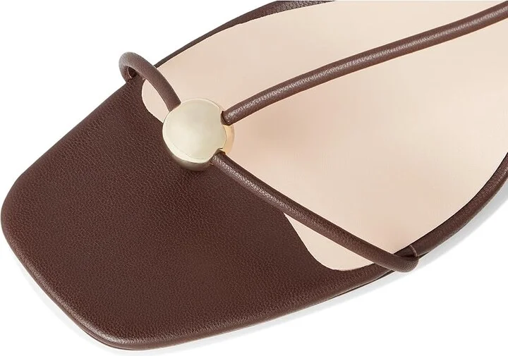 Loeffler Randall Triana Strappy Mid-heel Sandals With Ball Women's Wedge Shoes Espresso : 5.5 B - Medium, Leather - Image 7