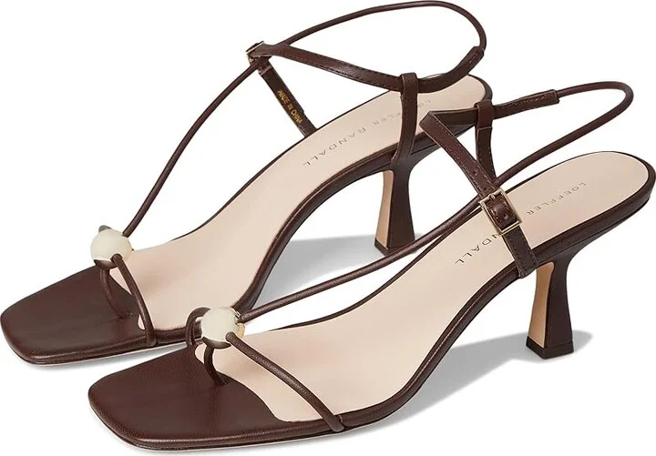 Loeffler Randall Triana Strappy Mid-heel Sandals With Ball Women's Wedge Shoes Espresso : 5.5 B - Medium, Leather