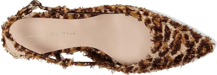 Loeffler Randall Tyson Smocked Sling Back Kitten Heel Women's Shoes Leopard : 9.5 B - Medium, Synthetic - Image 2