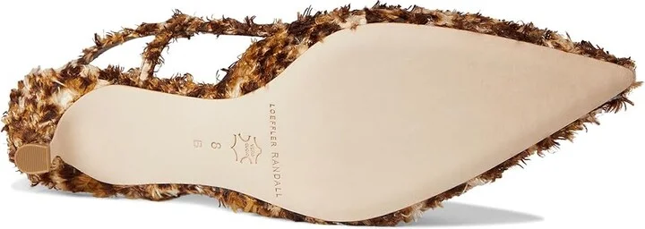 Loeffler Randall Tyson Smocked Sling Back Kitten Heel Women's Shoes Leopard : 9.5 B - Medium, Synthetic - Image 3