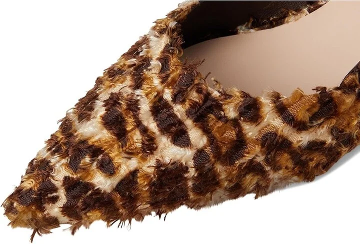 Loeffler Randall Tyson Smocked Sling Back Kitten Heel Women's Shoes Leopard : 9.5 B - Medium, Synthetic - Image 7