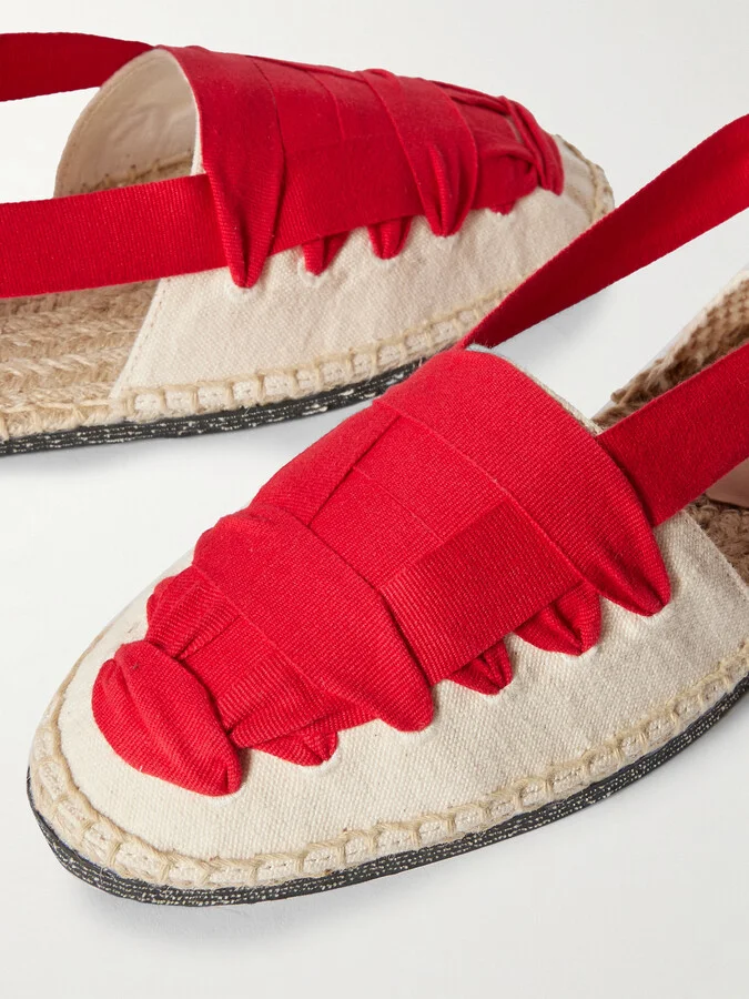 Loeffler Randall - Wilson Lace-up Canvas Espadrilles - Red - Image 4