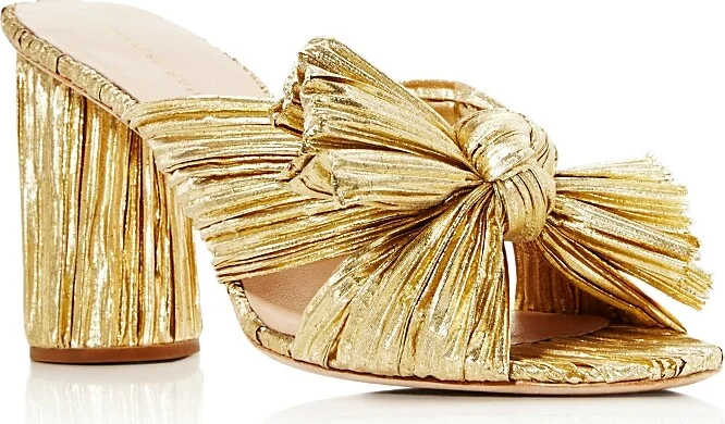 Loeffler Randall Women's Penny Pleated High Heel Slide Sandals