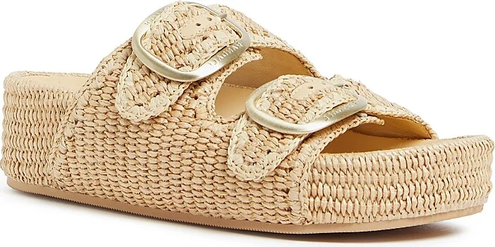 Loeffler Randall Women's Woven Buckled Espadrille Platform Sandals