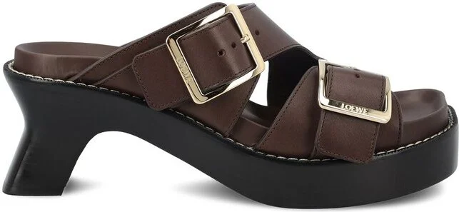 Loewe Buckle Detailed Open Toe Sandals