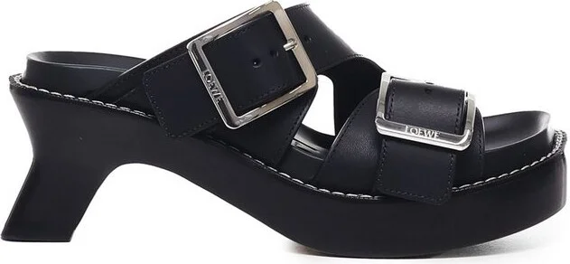 Loewe Buckle Detailed Open Toe Sandals