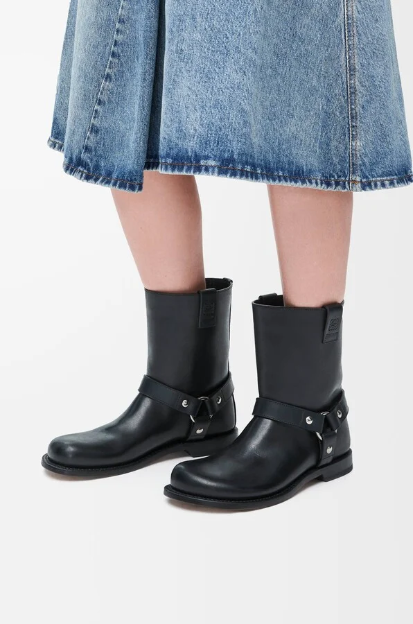 LOEWE - Campo Biker Boot In leather skin Size: 35 For Woman - Image 2