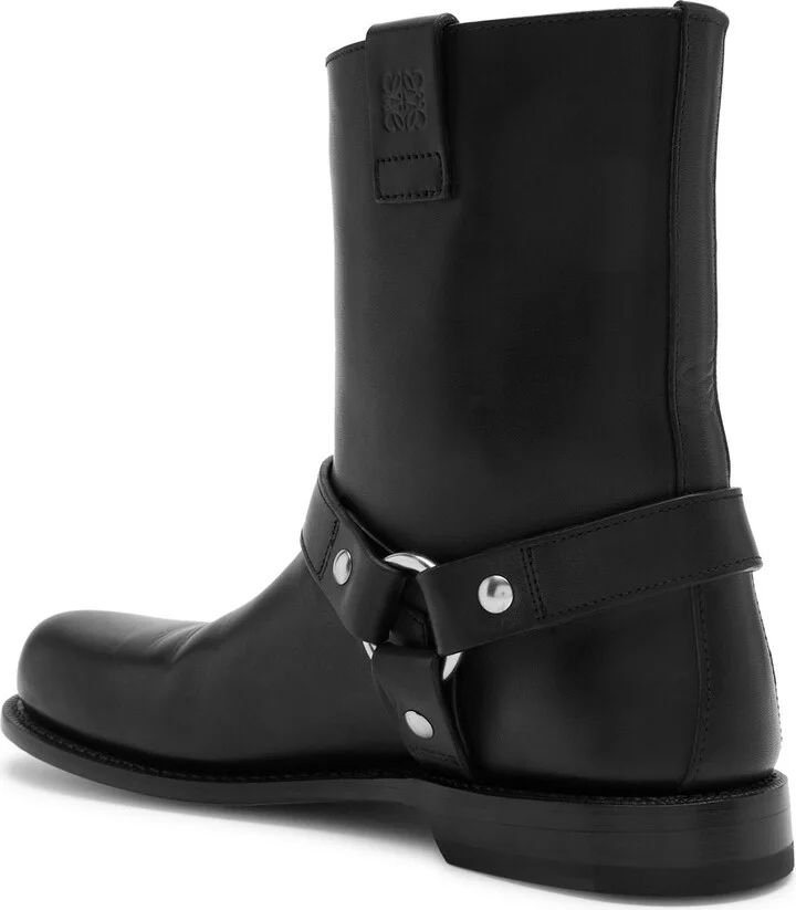 Loewe Campo Biker Leather Ankle Boots - Image 2