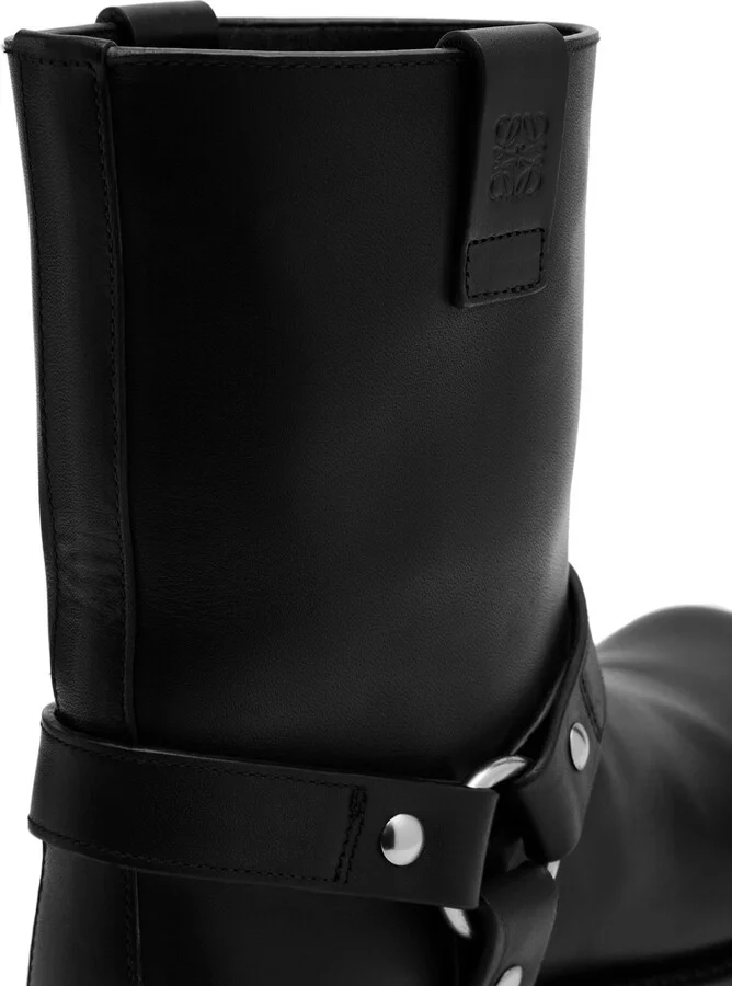 Loewe Campo Biker Leather Ankle Boots - Image 4