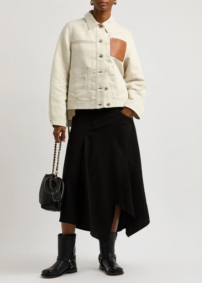 Loewe Campo Biker Leather Ankle Boots - Image 6