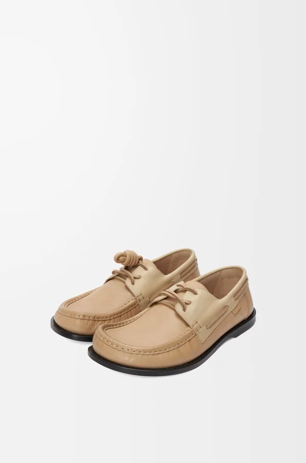 LOEWE - Campo Boat Shoe In Soft leather skin Size: 40 For Man - Image 2