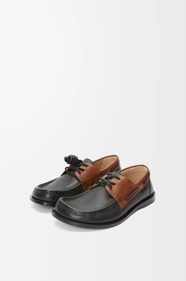 LOEWE - Campo Boat Shoe In Soft leather skin Size: 40 For Man - Image 3
