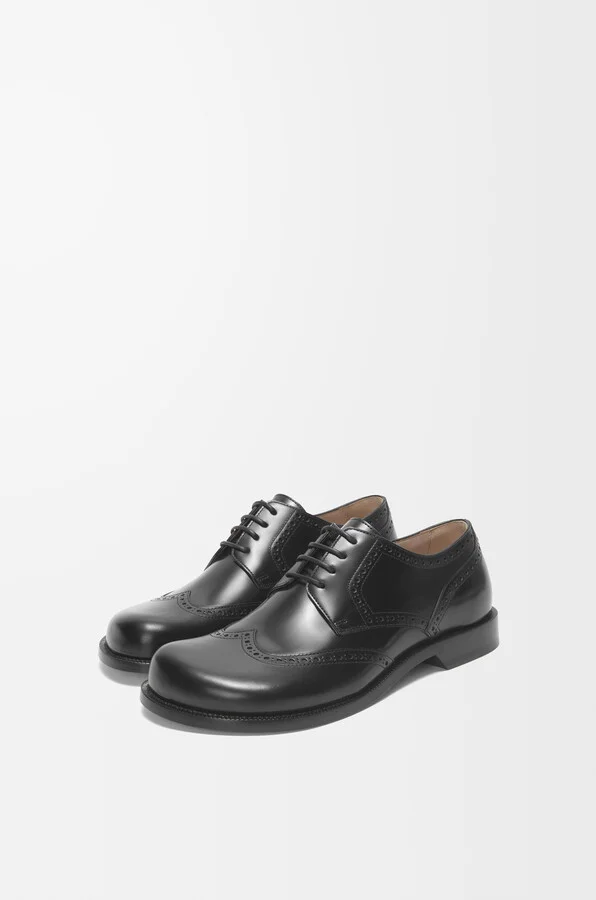 LOEWE - Campo Brogue Derby In Brushed leather skin Size: 40 For Man - Image 3